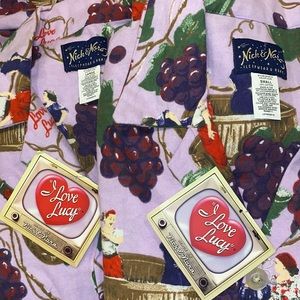Pyjama Vintage Nick Et Nora En Flanelle - Taille L/XL - Motif I Love Lucy - Neuf Avec étiquettes